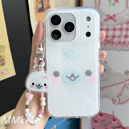 波点豆芝麻海豹双层手机壳