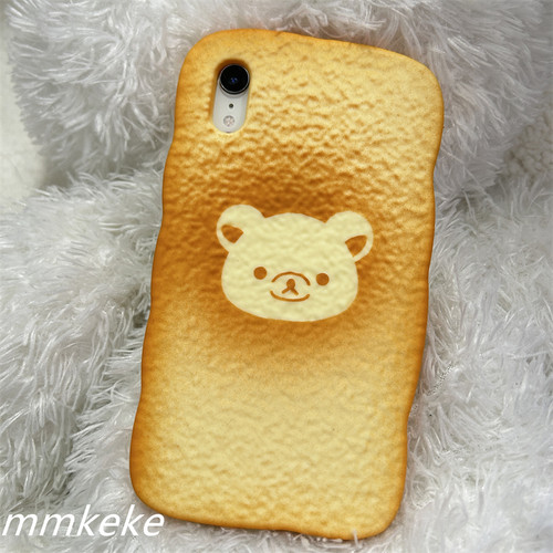 MMKEKE可爱轻松熊吐司硅胶手机壳