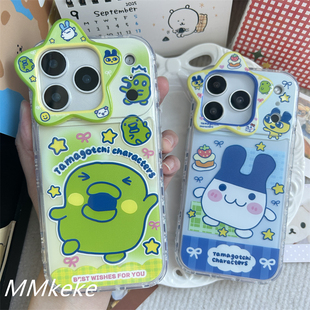 MMkeke复古日系古早感萌物拓麻歌子星星大嘴吉咪咪吉适用iPhone16promax情侣手机壳17pro苹果15PM麻美吉14/13