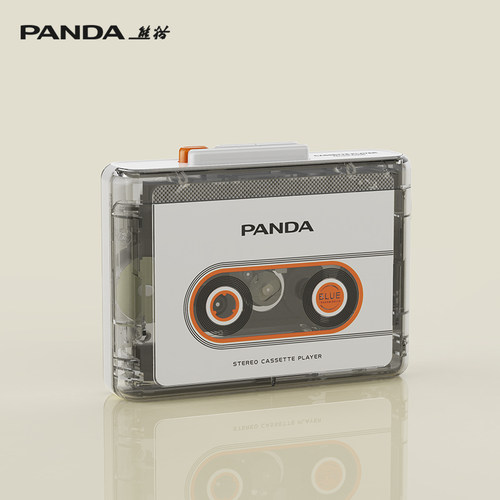 熊猫6508新品立体声磁带机透明款