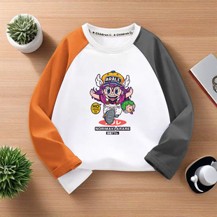 新品阿拉蕾Arale IQ博士/Dr. Slump秋季男女休闲纯棉上衣中大童装