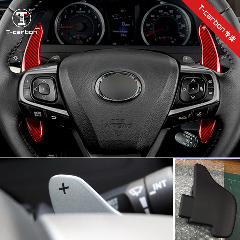 T-carbon适用丰田方向盘改装锐志凯美瑞雷凌杰路驰碳纤维换挡拨片