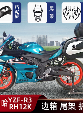 适用雅马哈MT03边箱雅马哈YZF-R3侧箱摩托尾箱架护杠保险杠挡泥板