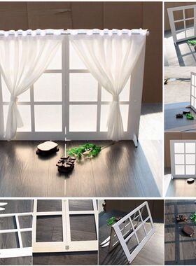 BJD SD娃娃6分小布Blythe娃屋配件背景窗日常拍照道具场景装饰架