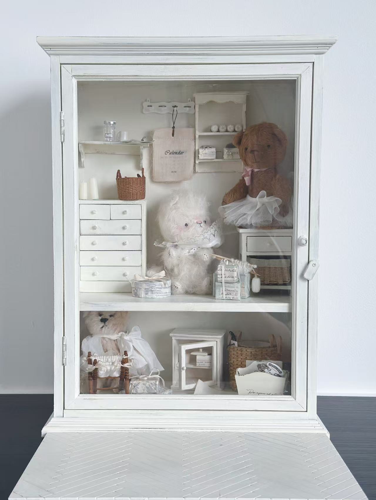 达玲AuntHui Made合作款微缩古董柜blythe蓝豆豆BJDob11娃屋家具