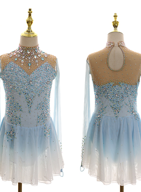 工厂店DVWVB 定制花样滑冰服 花样滑冰表演服 儿童成人女款裙D336