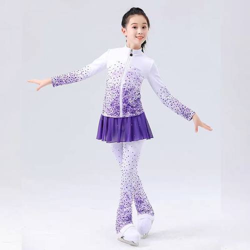 冬季加绒保暖花样滑冰服训练服