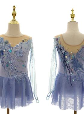 DVWVB花样滑冰专业定制女童表演比赛考级裙子花样滑冰演出服Y71