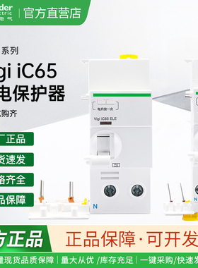 施耐德电气IC65漏电模块2/3/4P vigi ELE 40/63/80A 30/100/300MA
