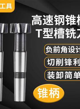 超硬锥柄高速钢T型槽铣刀HSST型槽铣刀支持非标定做