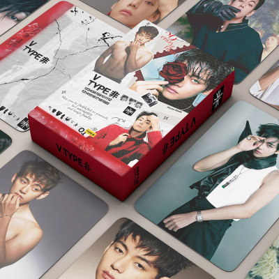 55张KPOP V金泰亨照片卡 V TYPE 非 PhotoBook周边LOMO卡自制小卡