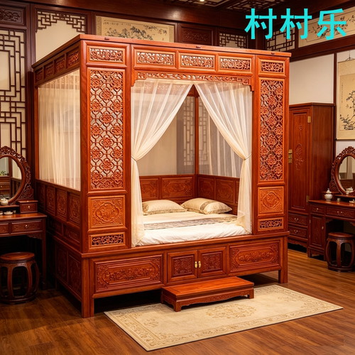 古代床踏步床架子床月洞床宫廷床