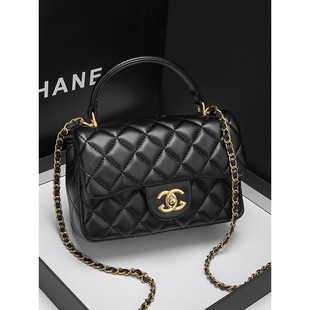 2025新款时尚的包包名牌奢侈品大牌潮流小香风菱格链条单肩斜挎包