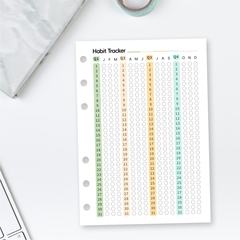 a6per全年打卡内页M5A7年月习惯养成打卡奇葩A6s活页笔记本替换纸