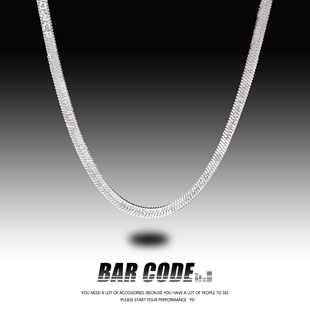 BAR 极简哥特风字母健身项链男士 个性 百搭运动锁骨链不掉色 CODE