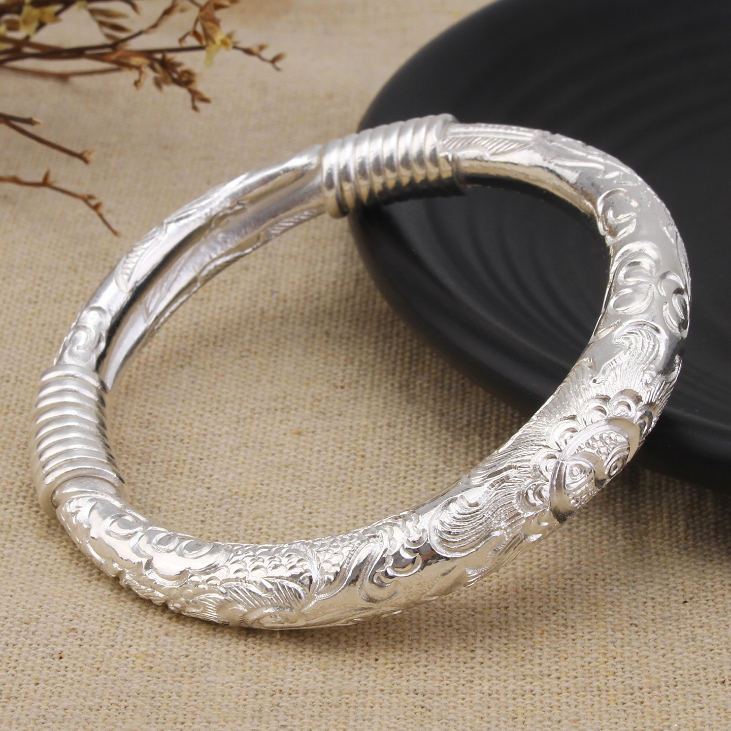 定制订做老式实心闭口镯子999真纯银饰品女款成人手环龙凤送礼物,饰品/流行首饰/时尚饰品新,银饰手镯,淘宝优惠券,粉丝福利购,淘宝优惠卷