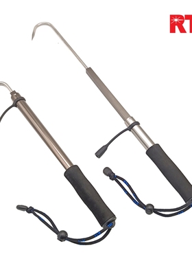 RTI不锈钢搭钩伸缩式勾鱼器钓鱼捞鱼钩锚鱼控鱼船钓抛竿起鱼器