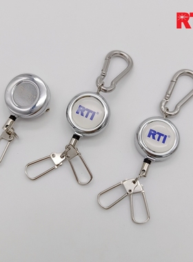 RTI伸缩扣别针路亚钓鱼防丢失手绳钢丝户外自动收缩钥匙扣拉线器