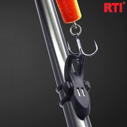 rti新品磁性挂钩挂饵器路亚鱼竿拟饵专用三本钩三锚钩鱼钩架垂钓