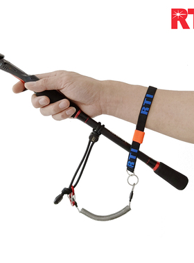 RTI手腕带失手绳脱竿绳筏竿扣魔术贴鱼竿绑带束竿带失手绳挂钩扣