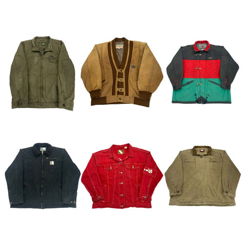 vintage古着美式复古中古港风棒球服工装阿美咔叽男女外套S123