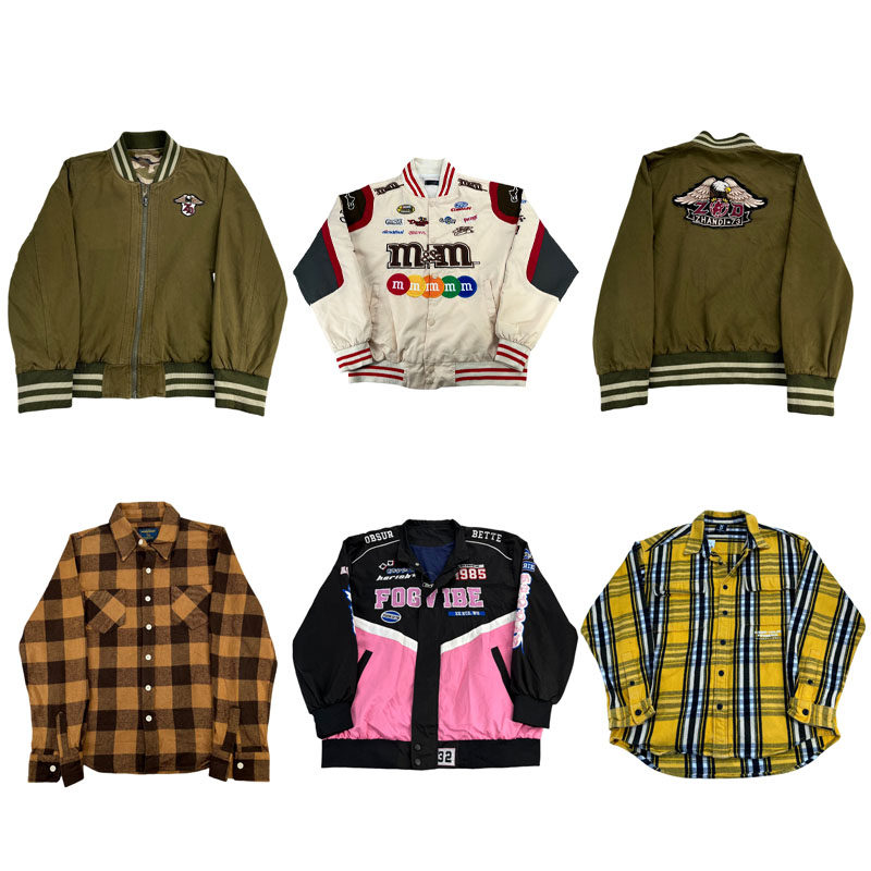 vintage古着美式复古中古港风棒球服工装阿美咔叽男女外套S93