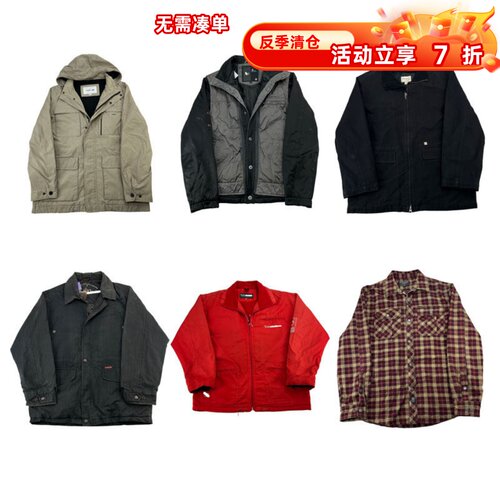 vintage古着美式复古棒球服工装阿美咔叽牛仔男女厚款外套H102