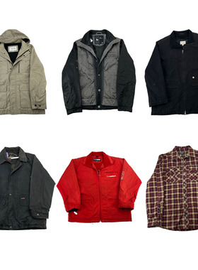 vintage古着美式复古棒球服工装阿美咔叽牛仔男女厚款外套H102