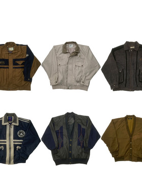 vintage古着美式复古中古港风棒球服工装阿美咔叽男女外套H128