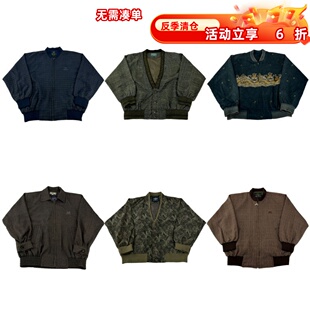 vintage古着美式复古中古港风棒球服工装阿美咔叽男女外套G265