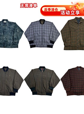 vintage古着美式复古中古港风棒球服工装阿美咔叽男女外套G245