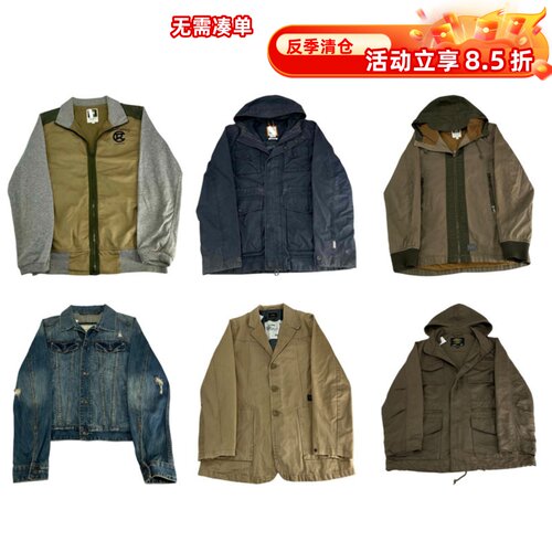 vintage古着美式复古中古港风棒球服工装阿美咔叽男女外套S154