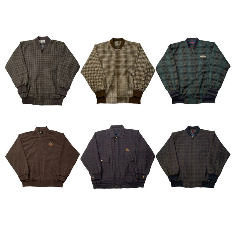 vintage古着美式复古中古港风棒球服工装阿美咔叽男女外套G185