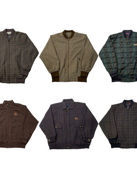 vintage古着美式复古中古港风棒球服工装阿美咔叽男女外套G185