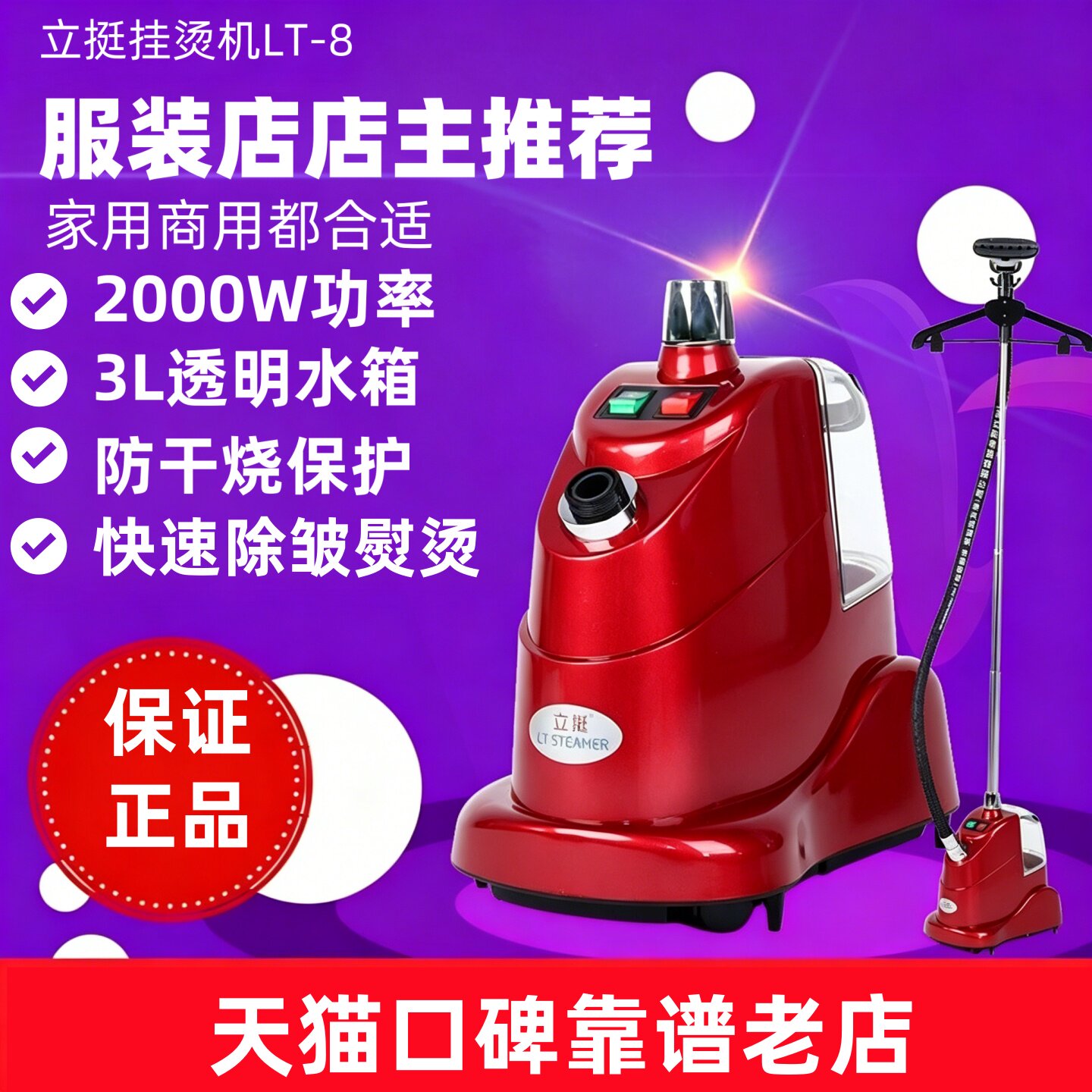 2000w大蒸汽防干烧挂烫机图片