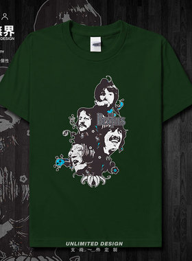 The Beatles披头士乐队周边短袖T恤男女欧美风上衣潮0015设 无界