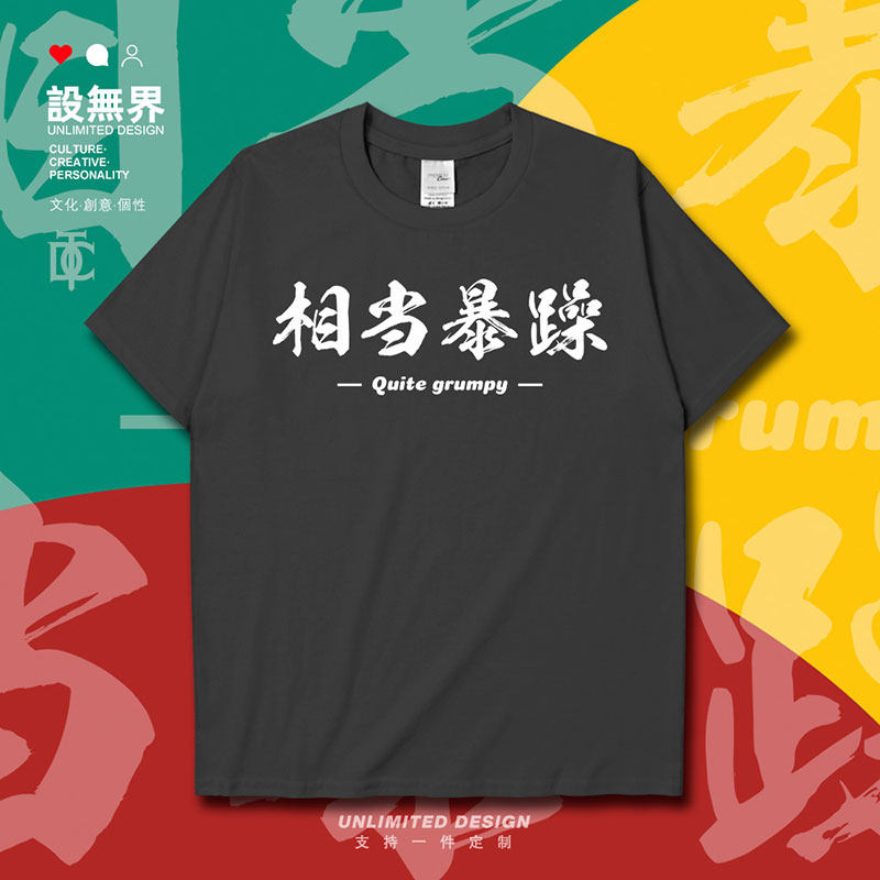 相当暴躁网络流行词汇ins短袖T恤