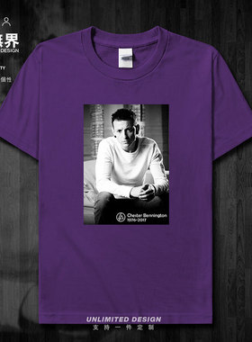 林肯公园LINKIN PARK贝宁顿纯棉短袖T恤男女夏季定制体恤设 无界