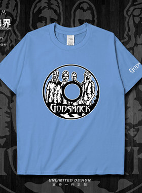 美国工业金属乐队Godsmack纪念短袖T恤男女衣服上衣夏0005设 无界