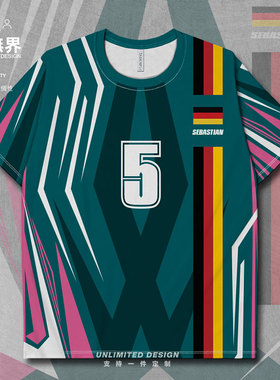 F1赛车手维特尔兰斯漫步阿斯顿马丁队服速干T恤男女夏000A设 无界