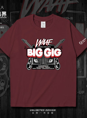 美国波士顿工业金属乐队Godsmack短袖T恤男女衣服夏装0005设 无界