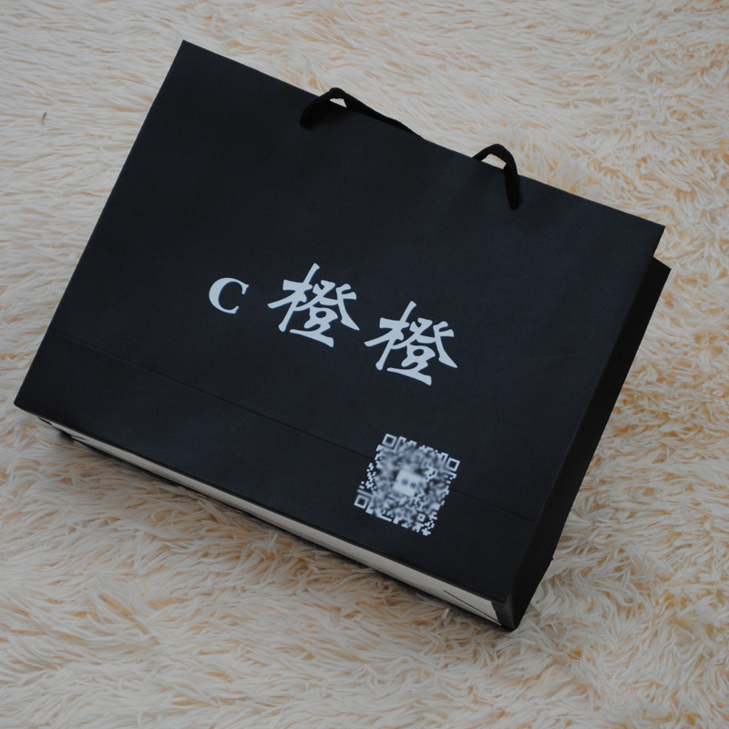 纸质服装手提袋子定做化妆饰品袋购物袋礼品白色纸袋广告印刷定制