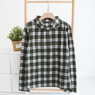 日本原单秋冬新品 小高领摇粒绒长袖打底衫1