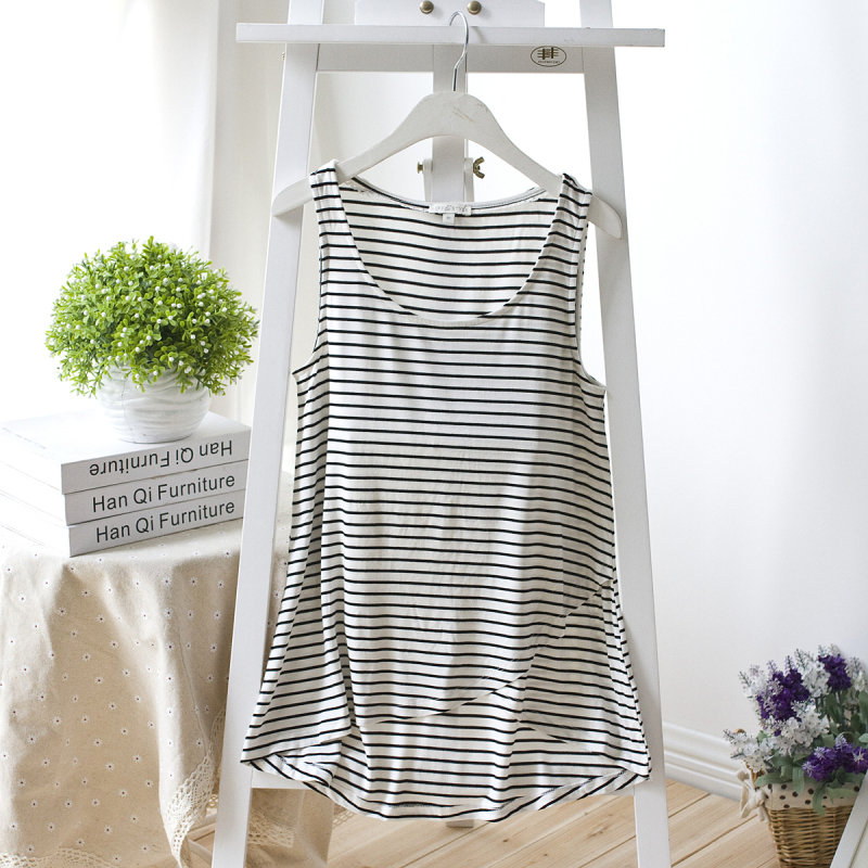 外贸欧美原单女款条纹背心