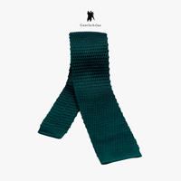 Coffee-colored SILK KNITTED TIE: Calm and reserved · gentleman's daily KNITTED SILK TIE thumbnail 3