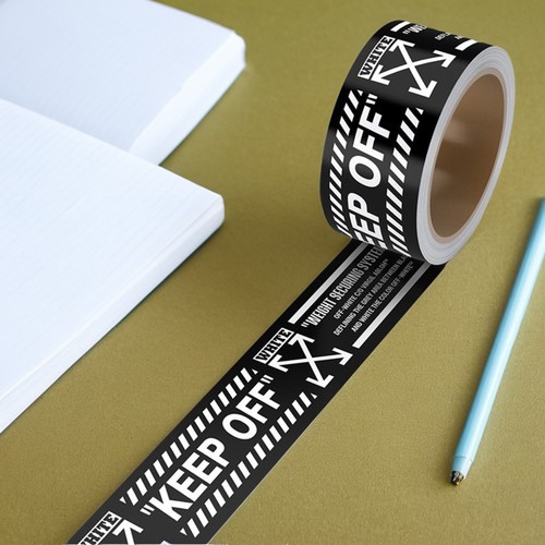 黑白色潮流鱼缸挡水渍遮光装饰贴纸胶带平板行李箱不留胶自粘贴纸