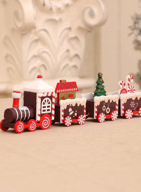 Christmas decorations Wooden little train ornaments for Chri
