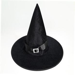 Halloween Witch Hat Golden Velvet Ribbon Witch Hat Adult