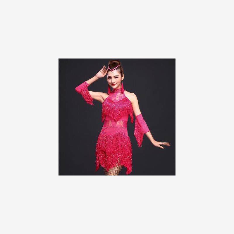 New  Latin Dance Dress Women/Girls/Lady New Sexy Fringe Sals - 实物图