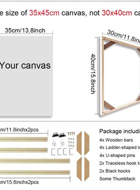 30x40 40x50 60x90cm Canvas Frame Wooden Frames Wooden Photo